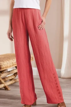 Soft Surroundings Pants-Oceo Gauze Wide-Leg Pants