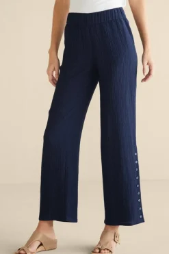 Soft Surroundings Pants-Oceo Gauze Wide-Leg Pants