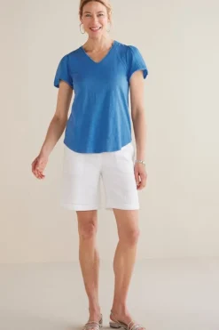 Soft Surroundings Tops-Philippa Gauze Sleeve Tee
