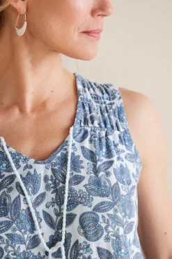 Soft Surroundings Tops-Roxie Printed Pointelle Tank