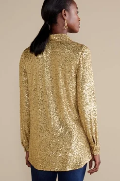 Soft Surroundings Tops-Sancerre Sequin Shirt