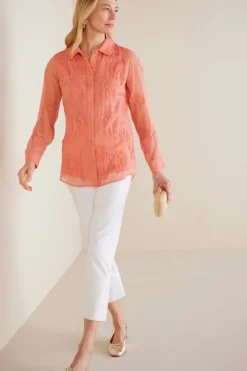 Soft Surroundings Tops-Savannah Embellished Tunic