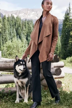 Soft Surroundings Toppers|Jackets & Coats-Shape Drape Faux Suede Jacket