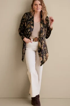 Soft Surroundings Toppers|Jackets & Coats-Shape Drape Faux Suede Jacket