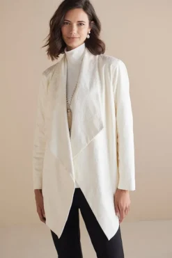 Soft Surroundings Toppers|Jackets & Coats-Shape Drape Faux Suede Jacket