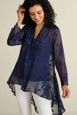 Soft Surroundings Tops-Silk Convertible Shirt & Cami