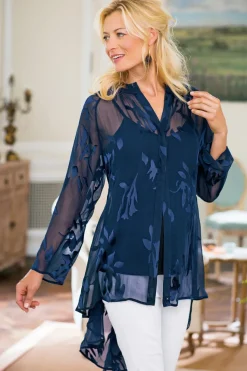 Soft Surroundings Tops-Silk Convertible Shirt & Cami