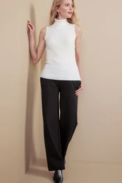 Soft Surroundings Pants-Soft Essential Ponte Wide Leg Pants