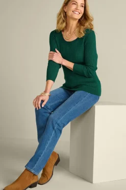 Soft Surroundings Tops|Sweaters & Cardigans-Soft Essential Ribbed Pullover Sweater