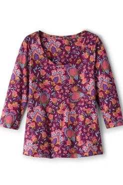 Soft Surroundings Tops-Soft Essential Supima 3/4 Sleeve Tee