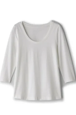 Soft Surroundings Tops-Soft Essential Supima 3/4 Sleeve Tee