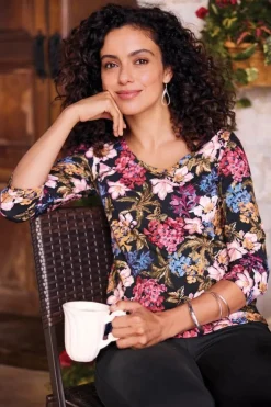 Soft Surroundings Tops-Soft Essential Supima 3/4 Sleeve Tee I