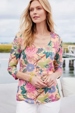 Soft Surroundings Tops-Soft Essential Supima 3/4 Sleeve Tee I