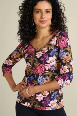 Soft Surroundings Tops-Soft Essential Supima 3/4 Sleeve Tee I