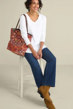 Soft Surroundings Tops-Soft Essential Supima Isabel Long Sleeve Tunic