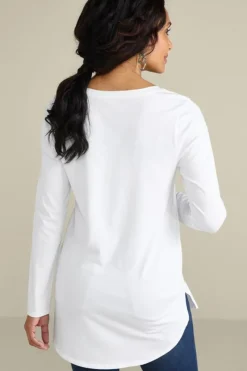 Soft Surroundings Tops-Soft Essential Supima Isabel Long Sleeve Tunic