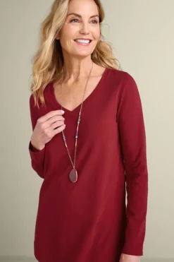 Soft Surroundings Tops-Soft Essential Supima Isabel Long Sleeve Tunic