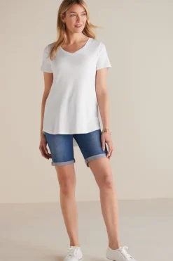 Soft Surroundings Tops|Tunics & Leggings-Soft Essential Supima Isabel Short Sleeve Tunic