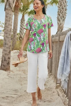 Soft Surroundings Tops|Tunics & Leggings-Soft Essential Supima Isabel Short Sleeve Tunic