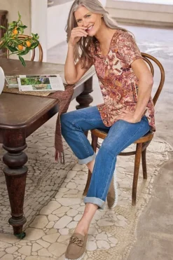 Soft Surroundings Tops|Tunics & Leggings-Soft Essential Supima Isabel Short Sleeve Tunic