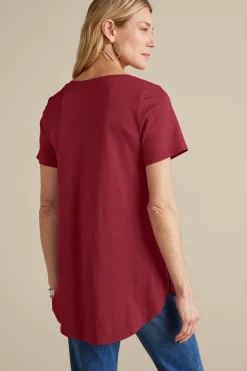 Soft Surroundings Tops|Tunics & Leggings-Soft Essential Supima Isabel Short Sleeve Tunic