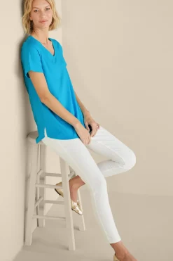 Soft Surroundings Tops|Tunics & Leggings-Soft Essential Supima Isabel Short Sleeve Tunic
