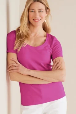 Soft Surroundings Tops-Soft Essential Supima Short Sleeve Tee