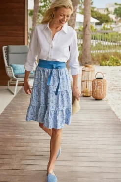 Soft Surroundings Skirts-Talisa Linen Blend Skirt