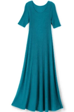 Soft Surroundings Dresses-Textured Short Sleeve Santiago Dress