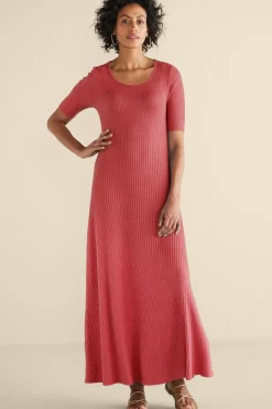 Soft Surroundings Dresses-Textured Short Sleeve Santiago Dress