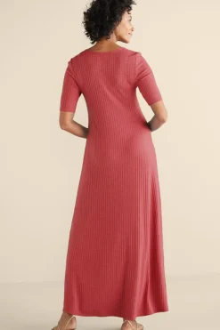 Soft Surroundings Dresses-Textured Short Sleeve Santiago Dress