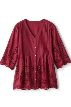 Soft Surroundings Tops-Trella Eyelet Top