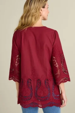 Soft Surroundings Tops-Trella Eyelet Top