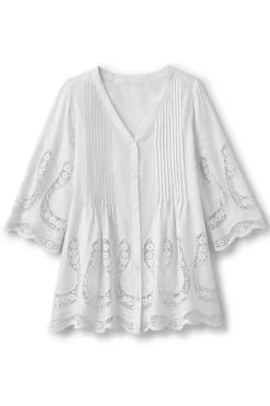 Soft Surroundings Tops-Trella Eyelet Top