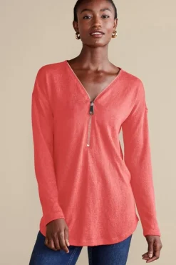 Soft Surroundings Tops|Sweaters & Cardigans-Valentina Zip Sweater