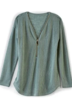 Soft Surroundings Tops|Sweaters & Cardigans-Valentina Zip Sweater