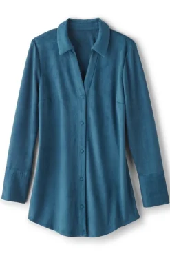 Soft Surroundings Tops-Vida Faux Suede Tunic