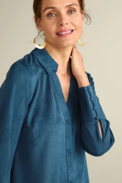 Soft Surroundings Tops-Vida Faux Suede Tunic