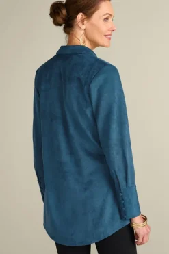 Soft Surroundings Tops-Vida Faux Suede Tunic