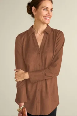 Soft Surroundings Tops-Vida Faux Suede Tunic