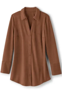 Soft Surroundings Tops-Vida Faux Suede Tunic