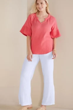 Soft Surroundings Tops-Vinka Gauze Pullover