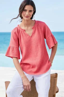 Soft Surroundings Tops-Vinka Gauze Pullover