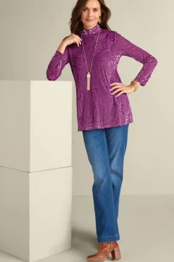 Soft Surroundings Tops-Walden Velvet Turtleneck