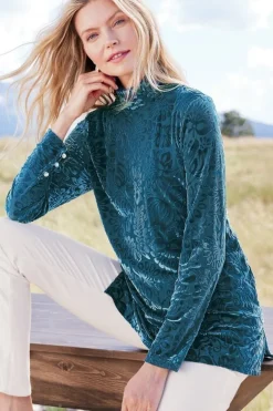 Soft Surroundings Tops-Walden Velvet Turtleneck