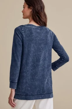 Soft Surroundings Tops-Washed Make It Snappy Pullover
