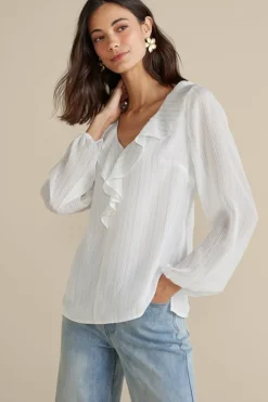 Soft Surroundings Tops-Xenia Ruffle Top
